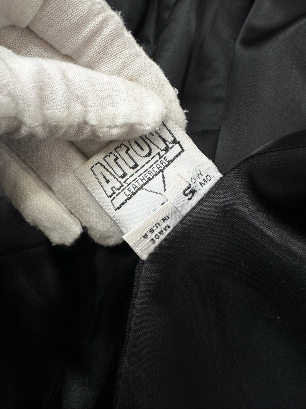 York Furrier Butter Soft Lambskin Leather Coat Black Oversized Y2K A Line Sz S - Picture 13 of 15